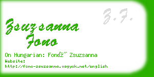 zsuzsanna fono business card